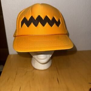 Vintage 80's Charlie Brown Snoopy Cartoon Tv Snapback Mesh Trucker Surf Cap Hat